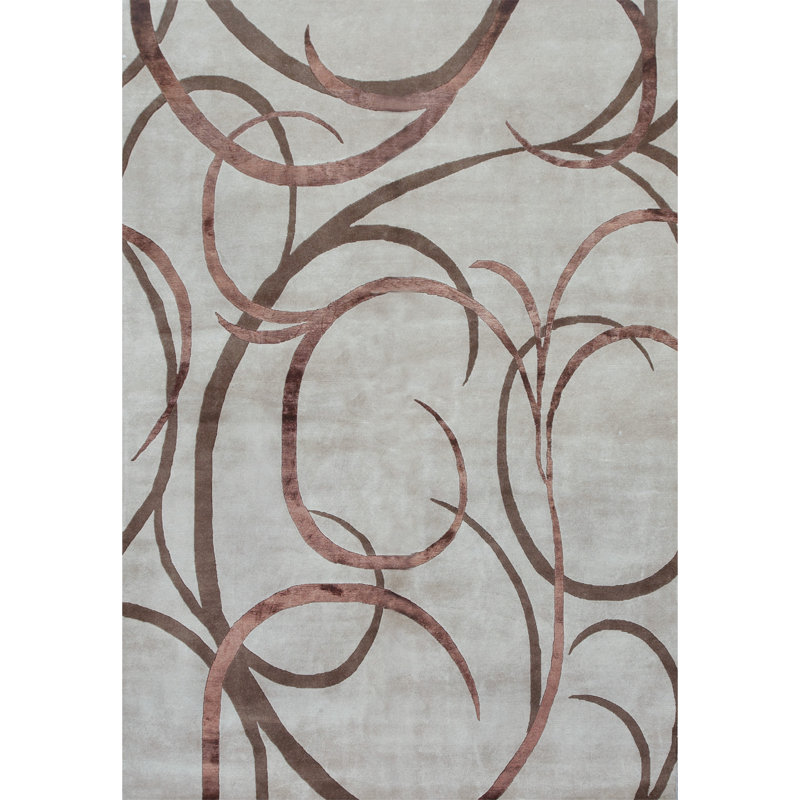 Himalayan Abstract Area Rug in Camel