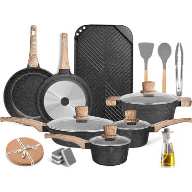 Caannasweis 11 Pieces Pots and Pans Set Nonstick Cookware Sets Granite  Kitchen Pot Set with Frying Pan Grill Pan｜TikTok Search