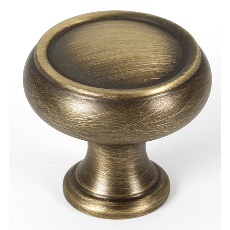 Mushroom Knob, Antique English, 1.13" H x 1.25" W x 1.25" D