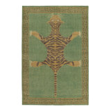 Distressed Homage Hand Knotted Wool Animal Print Area Rug