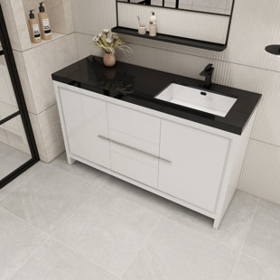 Enderlin 58.82'' Single Bathroom Vanity with Plastic Top