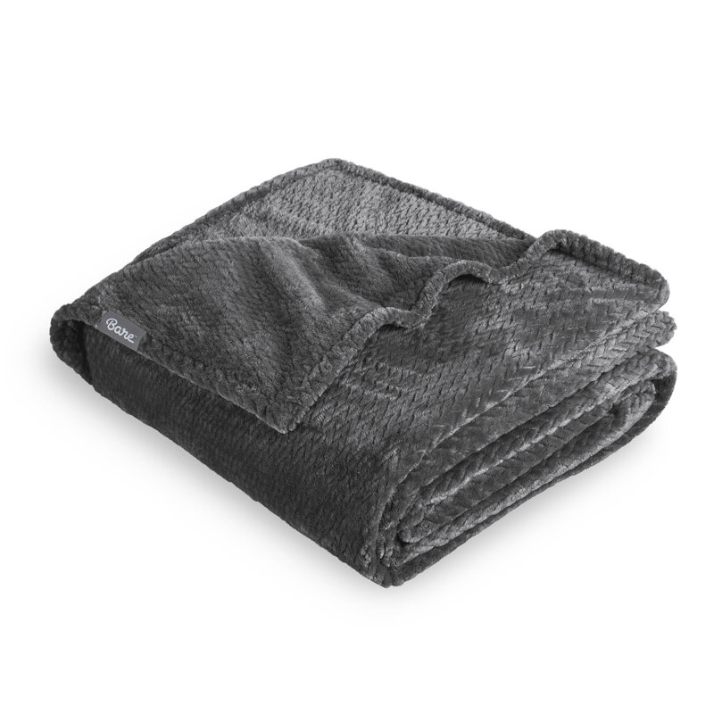 Couverture texturée Microplush, Gris, Double/Grand
