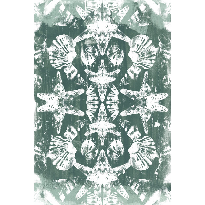 Sea Green Kaleidoscope I - Wrapped Canvas Painting, 122cm H x 81cm W x 3.8cm D