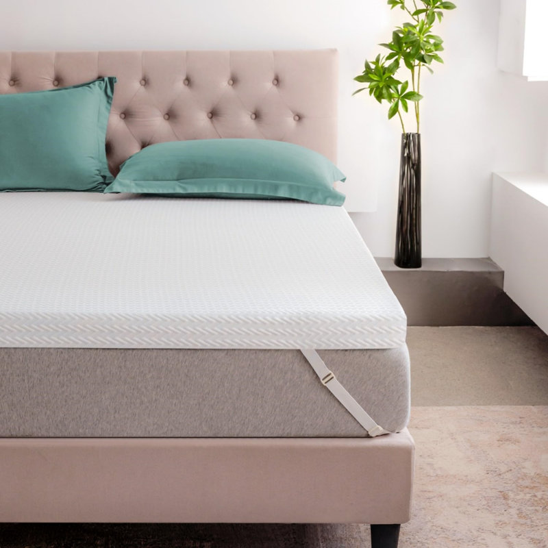 3 Inch Gel Memory Foam Mattress Topper, Cooling Bed Topper With Removable & Washable Cover, Soft Pain Relief & Pressure Reduction