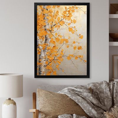 «Yellow American Basswood Forest II», art mural arbre