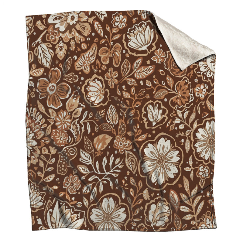 Floral Botanical Pattern Blankets, 60in W x 80in H