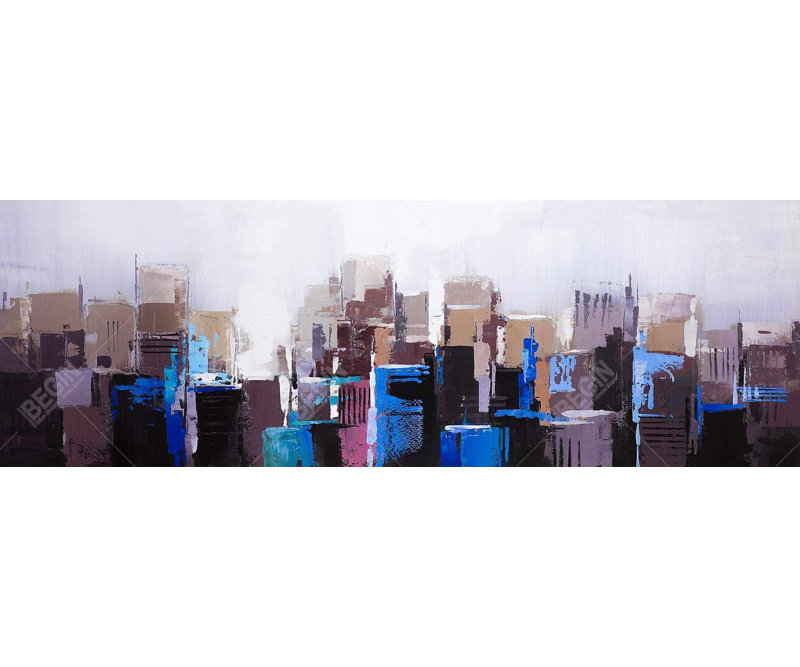 Abstrait gratte-ciel - reproduction encadrée mate pour la décoration intérieure