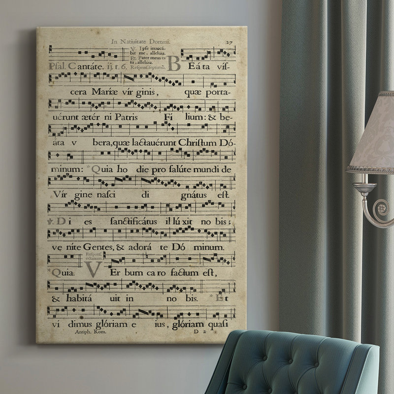 Vellum Songbook IV - Toile tendue, art textuel, H 18 po x l 12 po x P 1 po