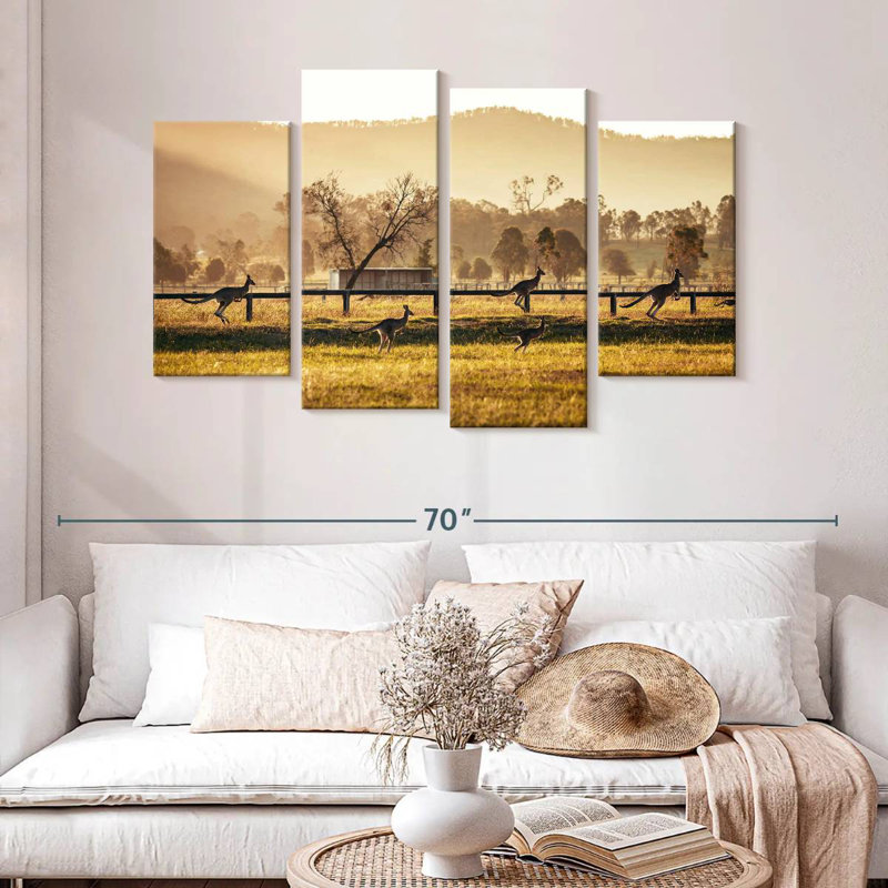 Brampt Leaping Hunter Valley Kangaroos, 32" H x 52" W