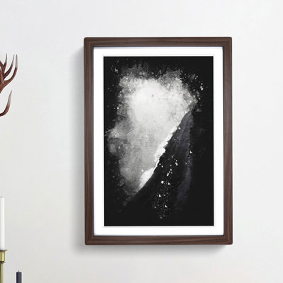 View of Black Sand Beach in Iceland - Framed Print
