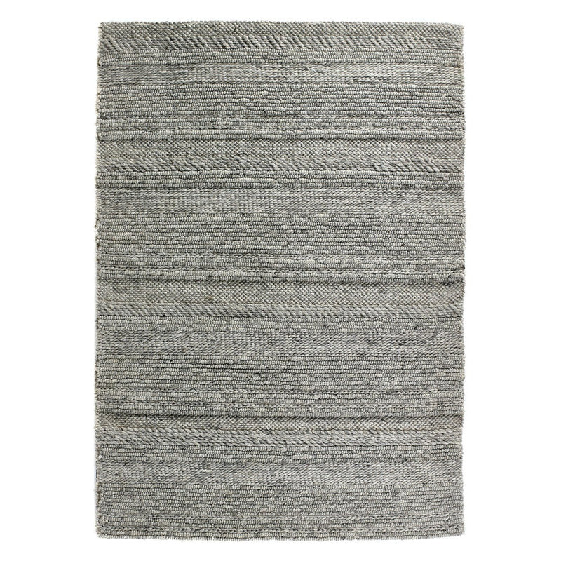 Striped Wool Hand Woven Area Rug, Rectangle 160 x 230 cm