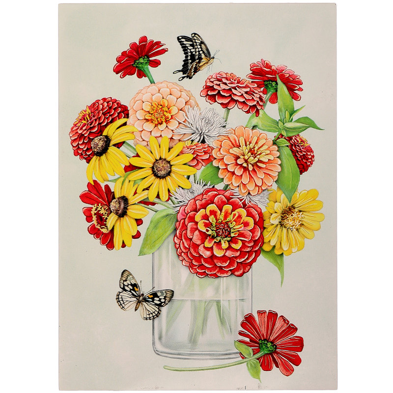 10 "MDF d'été en bloc Zinnia
