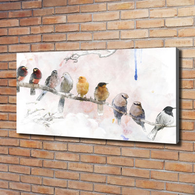 Birds On The Branch - Wrapped Canvas Print