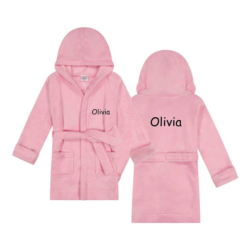 Peignoir en molleton avec poches et capuche Brookridge, Rose clair, Oui