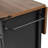 53.7" Farmhouse Kitchen Island With Power Outlet, Drop Leaf & Sliding Barn Doors, Rolling Storage Cart, Black-537014815