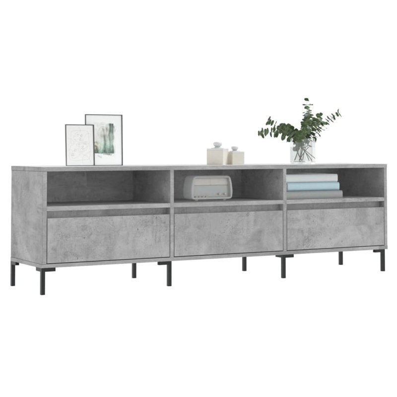 Meagyn TV Cabinet 150x30x44,5 cm Engineered Wood, Concrete Grey