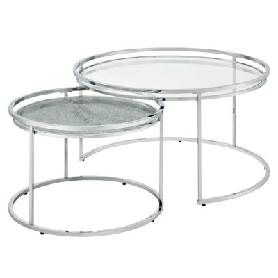 Autley 19.5" Height Glass Top Nesting Table by Brayden Studio