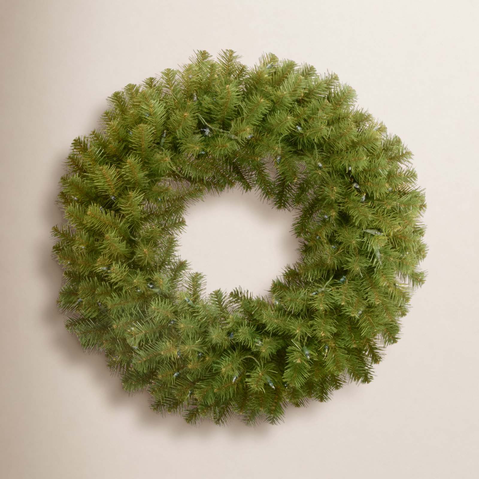 24" Handcrafted Pre-Lit Spruce Christmas Wreath