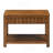 25'' Rectangular Farmhouse End Table with Storage Shelf, Sofa Side Table with Solid Wood Legs