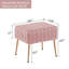 47cm Wide Rectangle Solid Colour Footstool Ottoman-1874078763