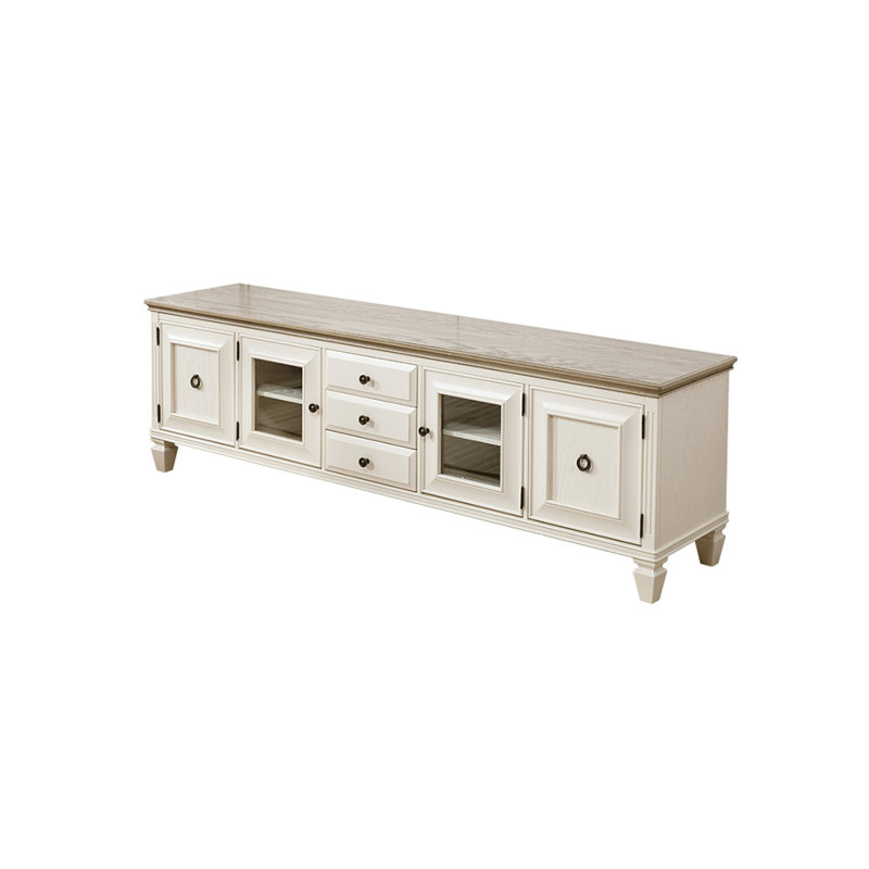 American solid wood high legged TV stand