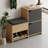 Modern Shoe Cabinet with Soft-Close Hinges, Anthracite & Oak, 39.8 x 31.7 x 14.0 inches | 100% Melamine Coated Particle Board, 5.9-inch Leg Height | Wall Mountable, Stylish & Functional Design, 176 lbs Weight Capacity-1482644527