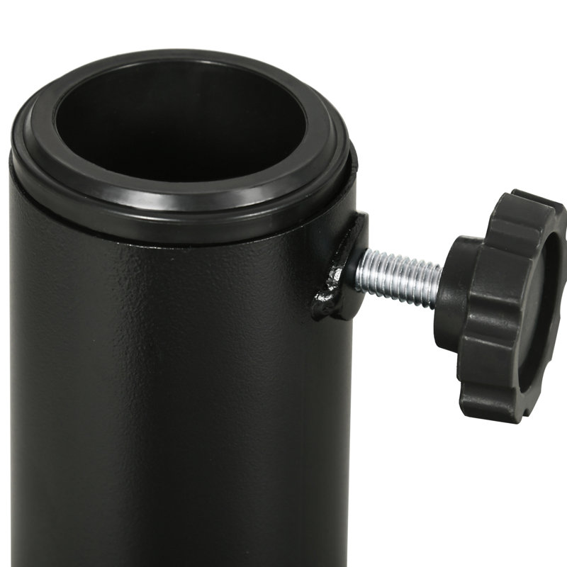 Black Umbrella Base For Backyard Patio, 17.64 Lbs 21 Lbs. Patio Base, Fits Various Pole Sizes,