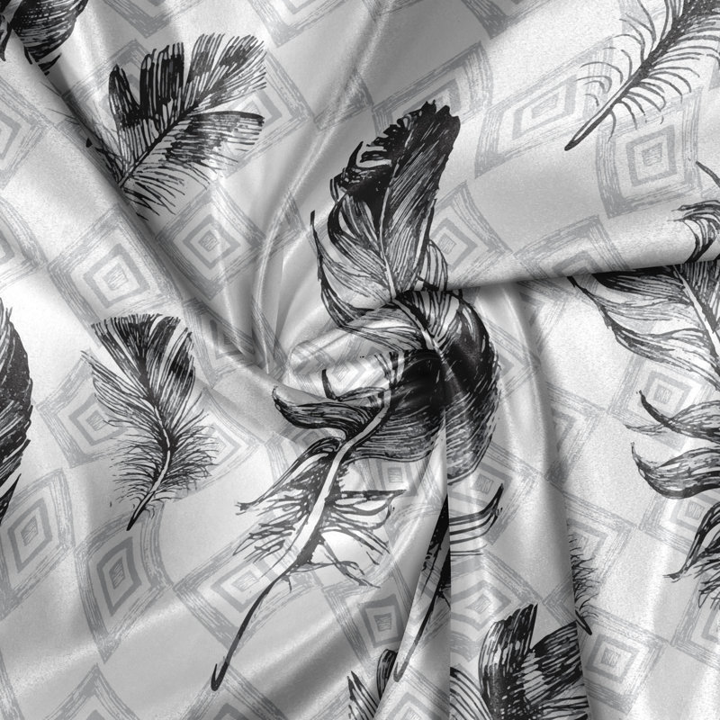 Rustic curtain, grungy, geometric, gothic, pale gray, black and white