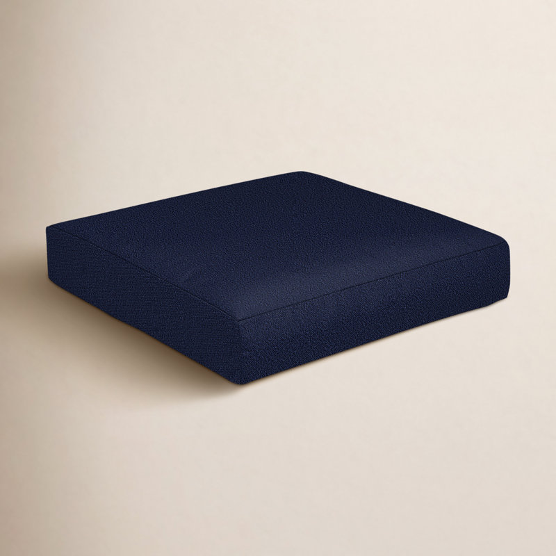 Coussin de siège carré Esmeray Amorina, Bleu marine, L 23 po x P 25 po x H 5 po