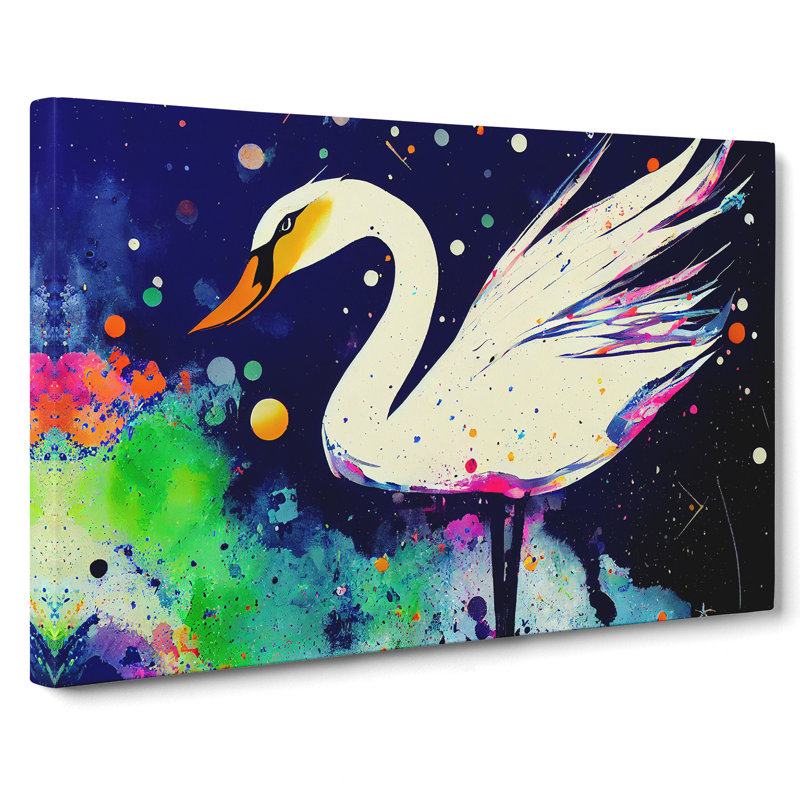 Swan Splash Vol.5 Abstract - Wrapped Canvas, 40cm H x 60cm W x 3cm D