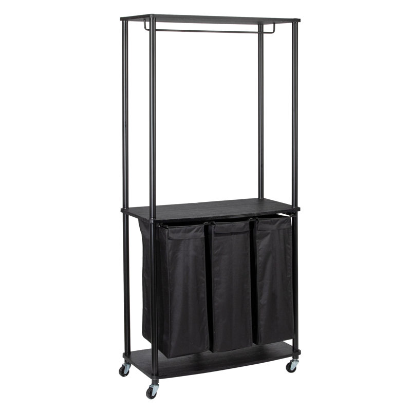 Shanno Rolling Laundry Center, Black