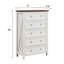 Commodes à 5 tiroirs Farmhouse pour chambre à coucher, commode haute rustique en bois, organisateur de commode pour chambre à coucher, salon, couloir