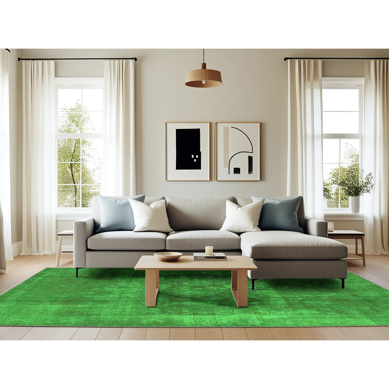 Emett Washable Oriental Indoor Rug, Rectangle 6' x 9'