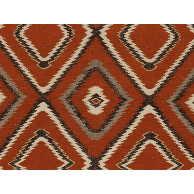 Tapis brun handwoven à tissage plat