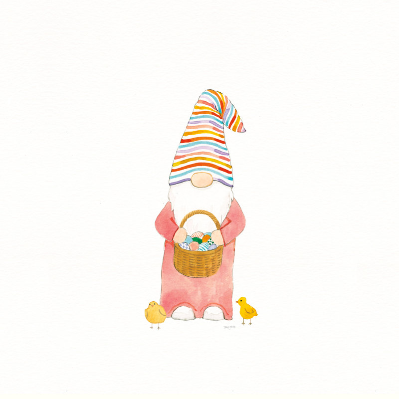 Easter Gnomes II Bright by Jenaya Jackson - Wrapped Canvas Art Prints, 30cm H x 30cm W x 3.8cm D