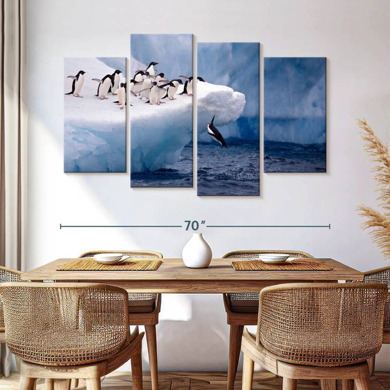 Brampt Penguins Diving, 42" H x 68" W