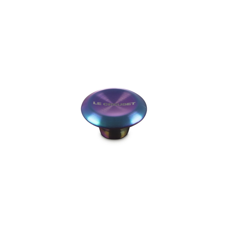 Signature Stainless Steel Knob, Purple/Green, 1.8" W