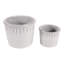 Pots de fleurs rustiques en terre cuite texturée pour l'intérieur ou l'extérieur, parfaits pour le jardin, la terrasse ou le salon. Lot de 2 pots de 25 cm et 18 cm.