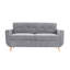 Causeuse à accoudoirs carrés de 66 po, canapé en chenille de style Mid-Century moderne avec structure en fer renforcé pour le salon, assemblage facile-391550464