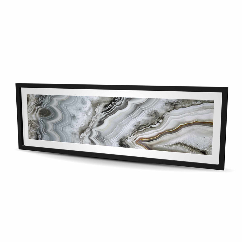 Abstract Geode - Hyperrealist Framed Matted Print for Decor
