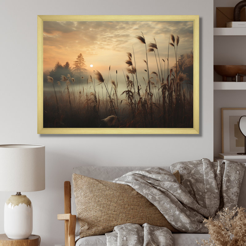 «Sky Ethereal Embrace I», impressions sur toile, H 34 po x l 44 po x P 1,5 po, Cadre doré à une seule photo