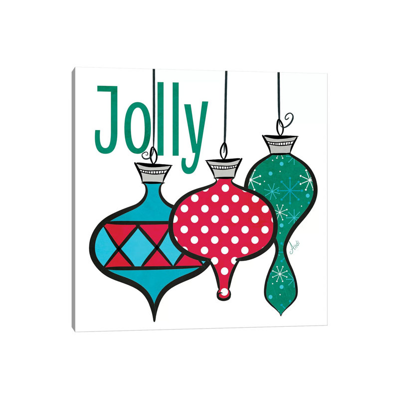 Joyful Christmas Ornaments IV by Andi Metz - Wrapped Canvas Print, 45.72 cm H x 45.72 cm W x 1.91 cm D