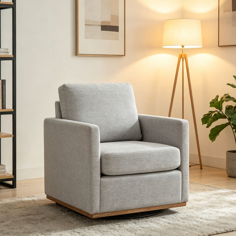 Fauteuil pivotant 360 °, Gris clair