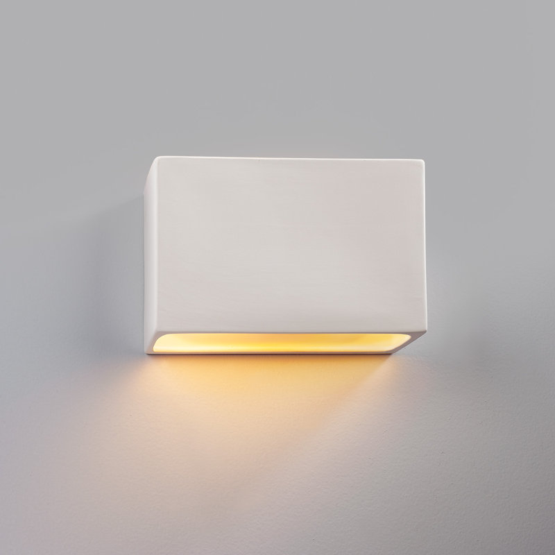 Plafonnier encastré d'extérieur 2 lumières Bergen Beach, H 8 po x l 16,5 po x p 4 po, Bisque