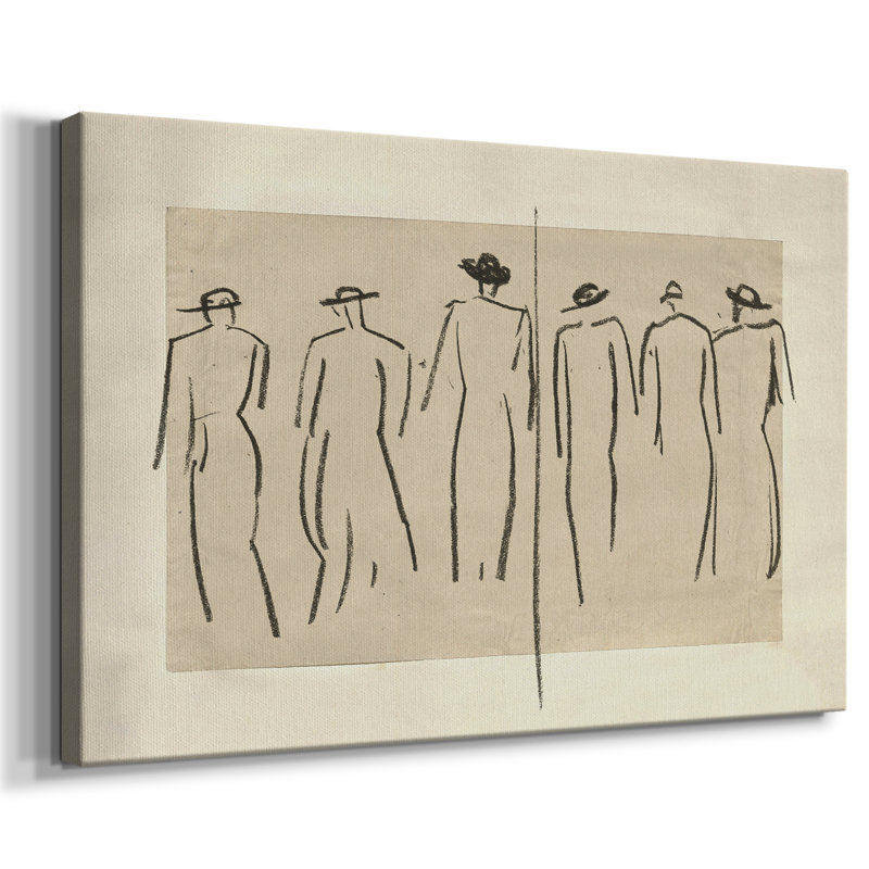 Croquis rétro-LVII, H 33 po x l 49 po x P 1,5 po, Toile tendue