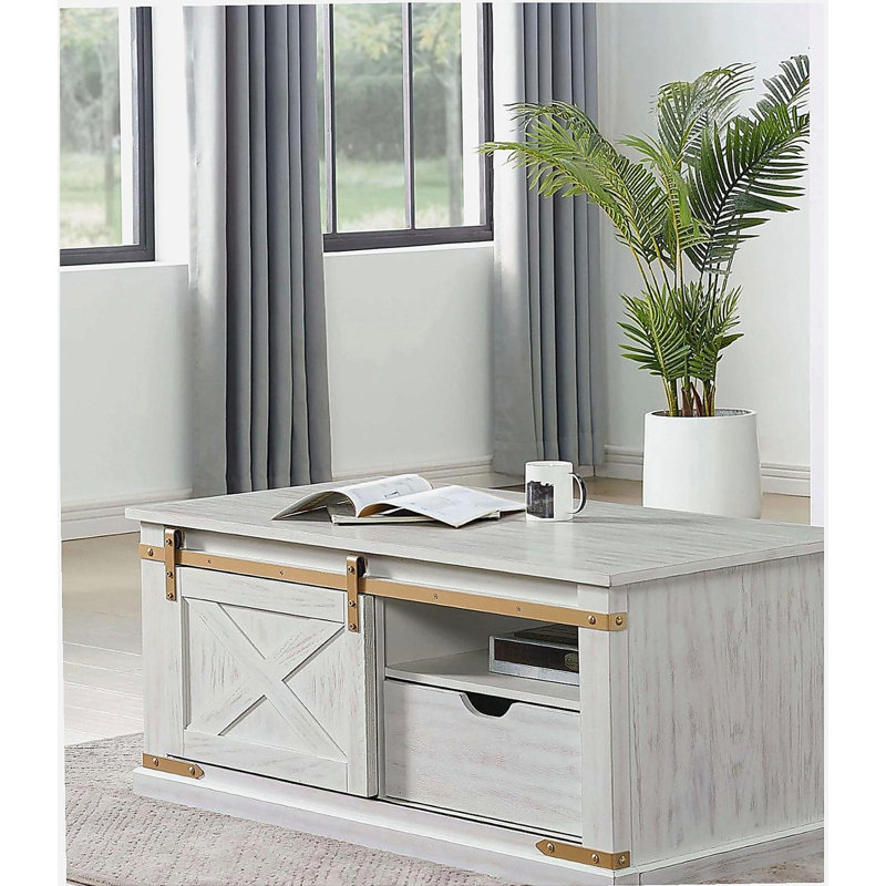 Table basse de salon de style rétro Vintage Platinum Decor