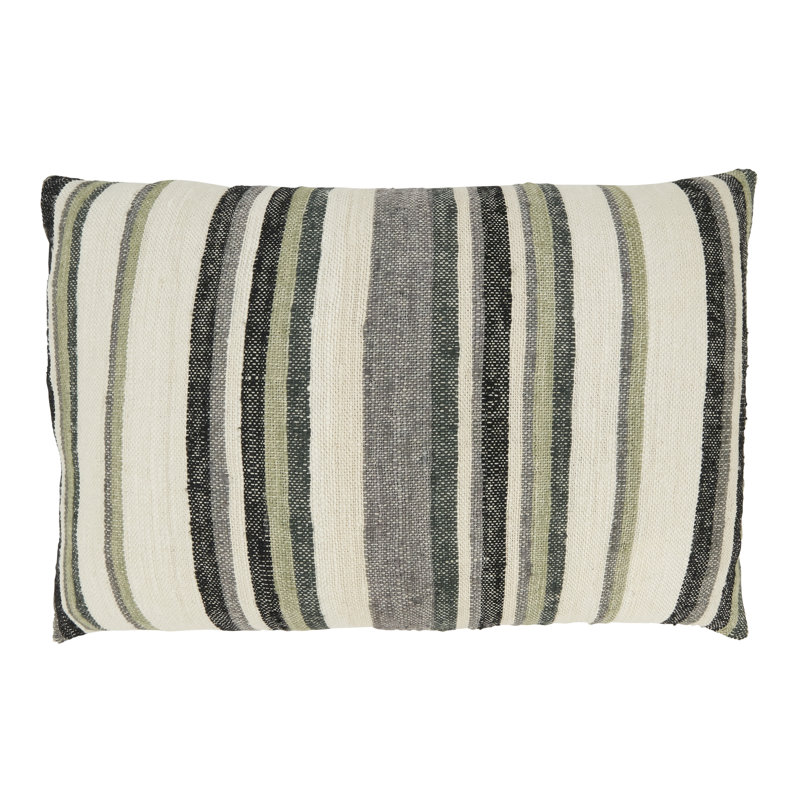 Amiyah Collection Striped Cotton Throw Pillow, 16"W x 24"H, Rectangle, Polyester