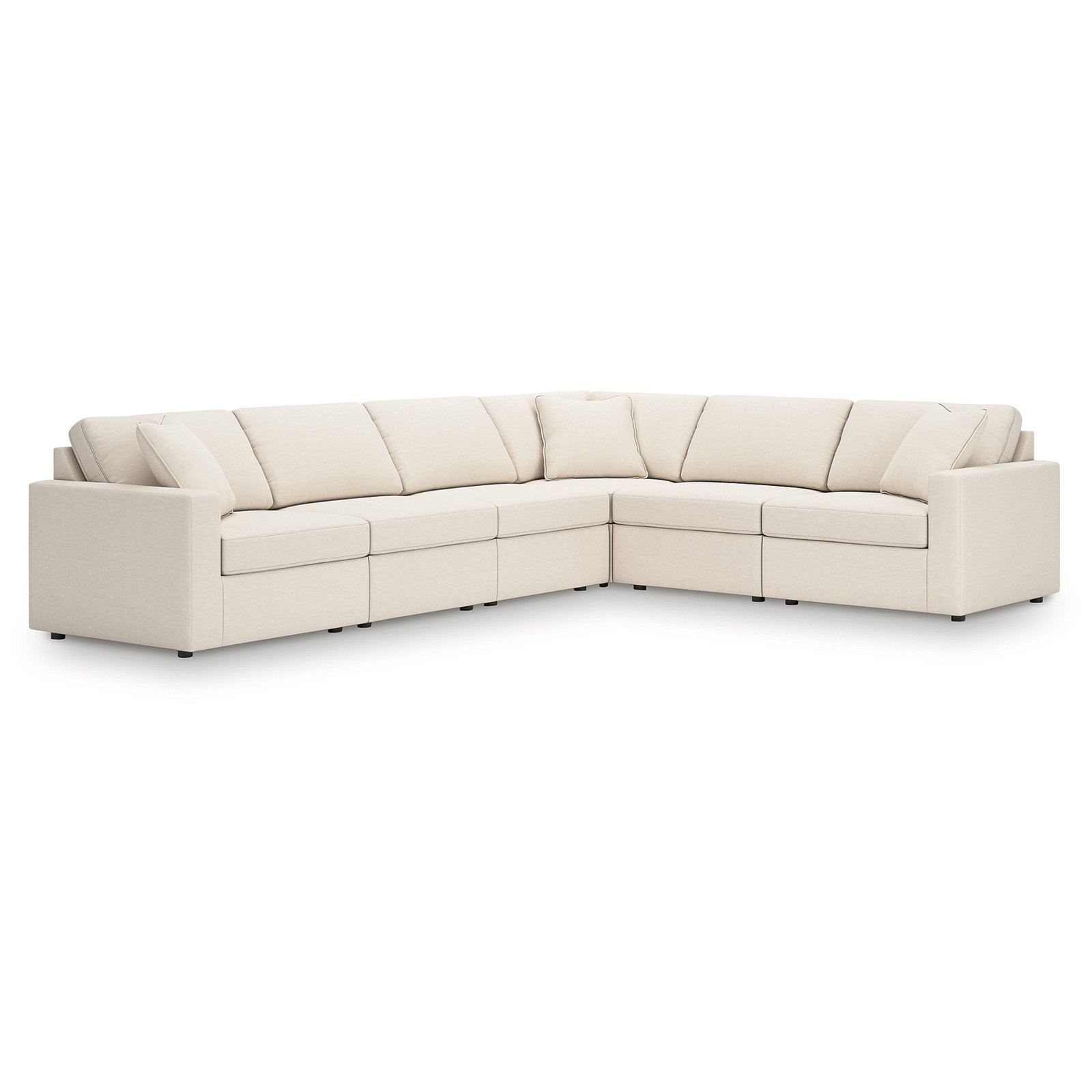 Modular Sectional, White Polyester