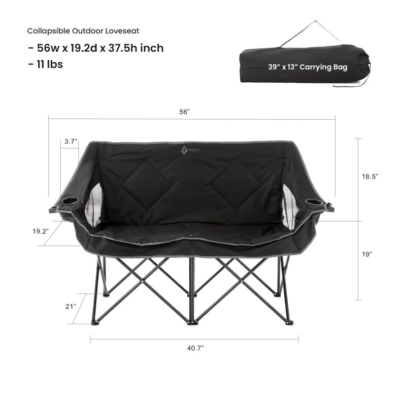 Folding Camping Chair, Black