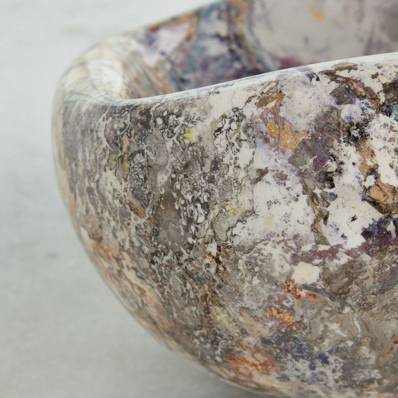 Handmade Ceramic Decorative Bowl 1, 9.75" H x 13.25" W x 13.25" D